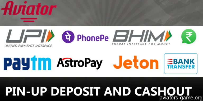 Payment options for Aviator players on Pin-Up mobile app